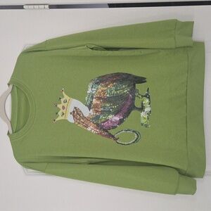 Green Sequin Pelican Sweatshirt